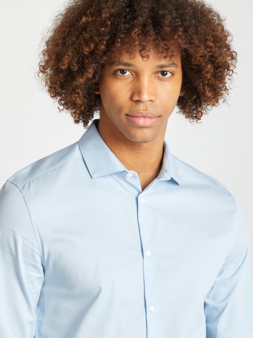 Chemise slim col italien - Kiabi