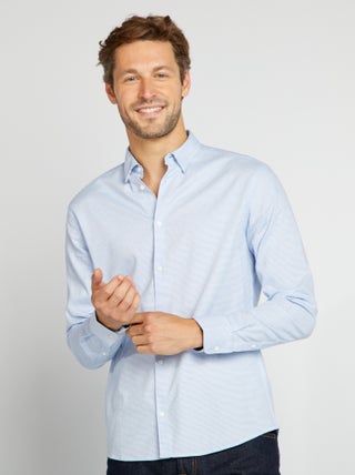 Chemise slim dobby