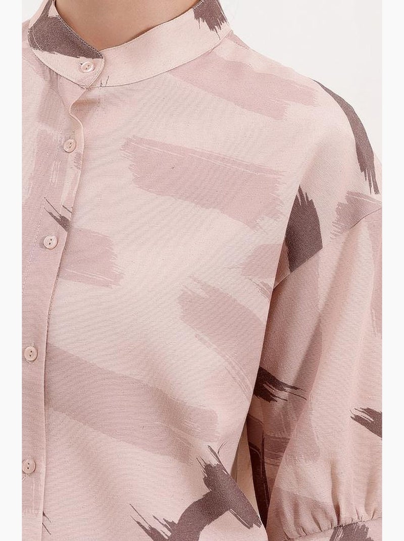 Chemise surdimensionnée à motifs bdart Beige argile - Kiabi