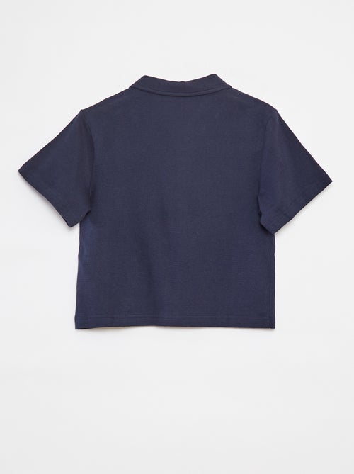 Chemise texturée à manches courtes - Kiabi