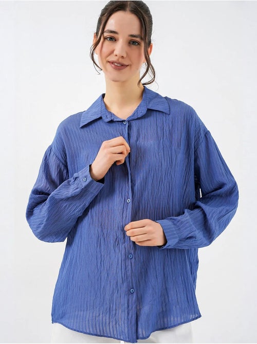 Chemise texturée à manches longues et boutons bdart - Kiabi