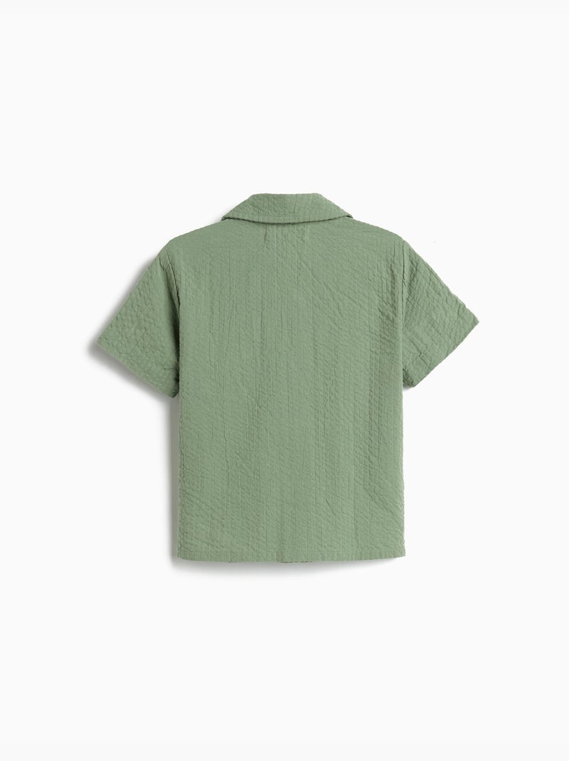 Chemise texturée, mo fashion Vert - Kiabi