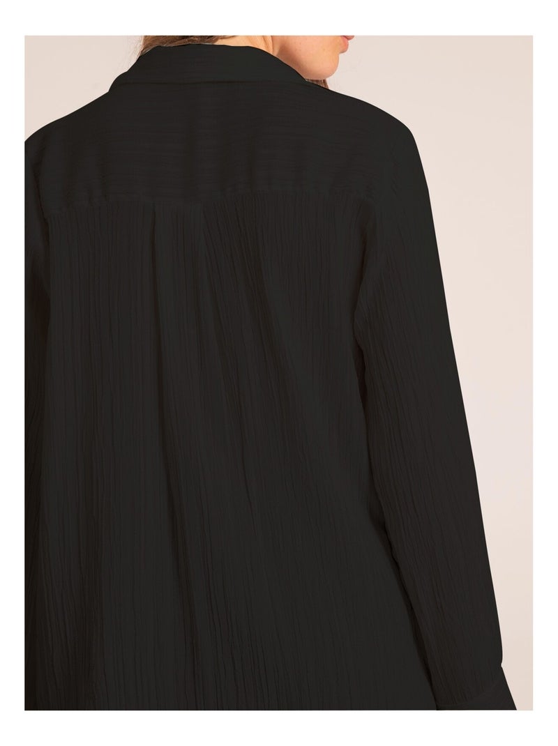Chemise texturée obade Noir - Kiabi