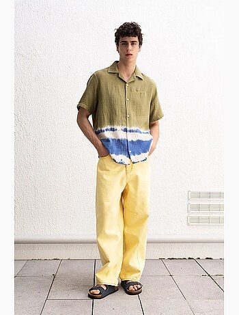 Chemise tie-dye à manches courtes pour hommes giesto