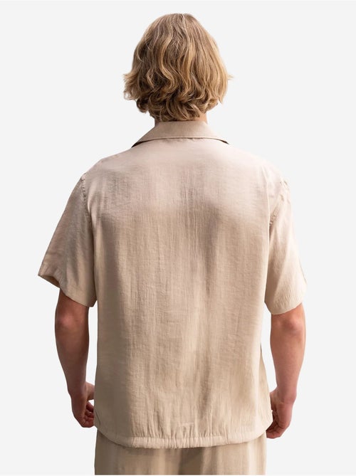 Chemise tissée à manches courtes coupe décontractée avec détail nouée giesto - Kiabi