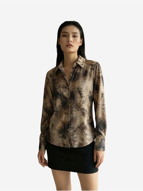 Chemise tissée en satin à imprimé serpent my fashion - Kiabi