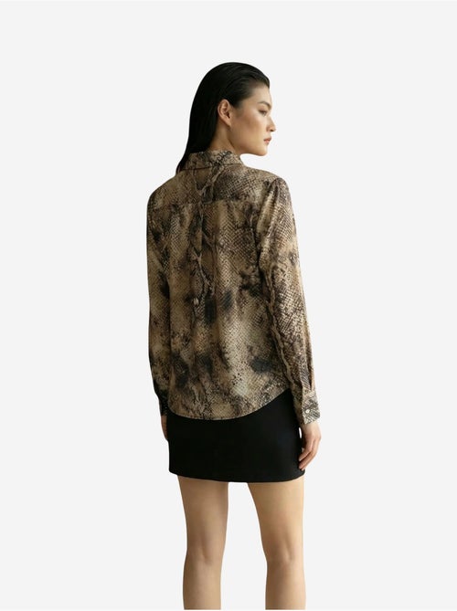 Chemise tissée en satin à imprimé serpent my fashion - Kiabi