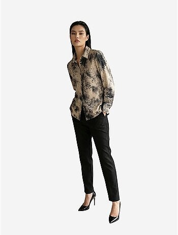 Chemise tissée en satin à imprimé serpent my fashion