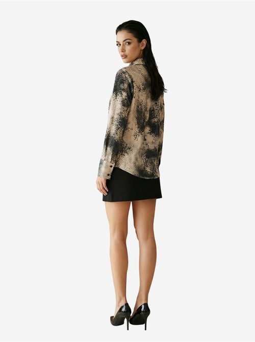 Chemise tissée en satin à imprimé serpent my fashion - Kiabi