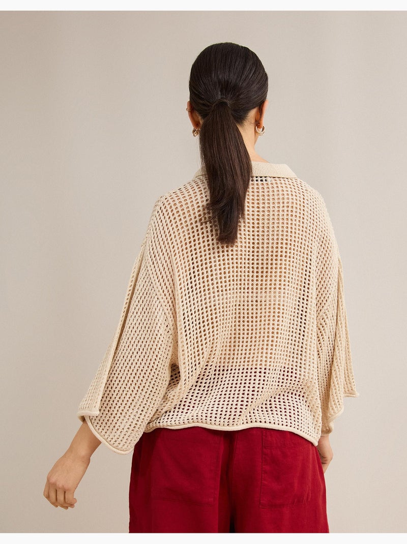 Chemise tricotée, mo fashion Beige - Kiabi