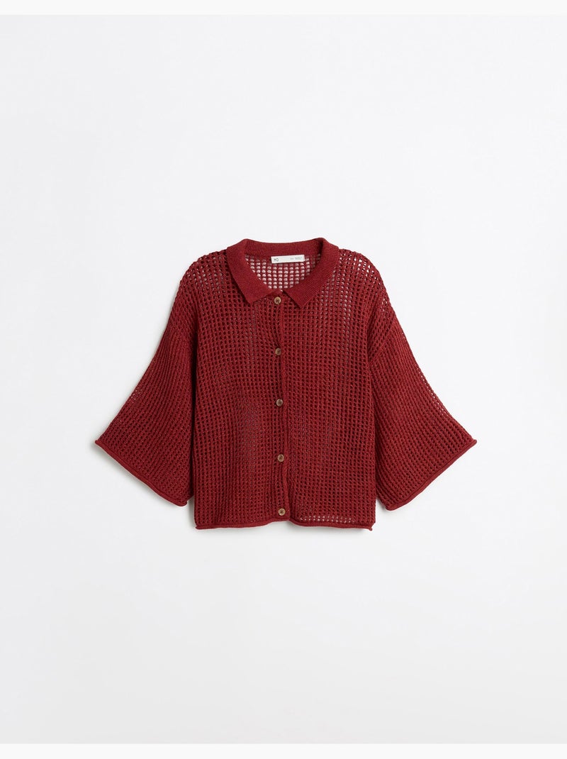 Chemise tricotée, mo fashion Rouge - Kiabi