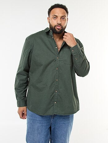 Chemise uni avec poche poitrine