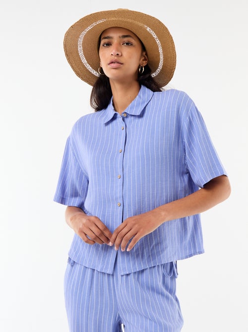 Chemise unie à manches courtes - Kiabi