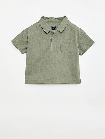 Chemise unie à manches courtes