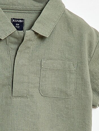 Chemise unie à manches courtes