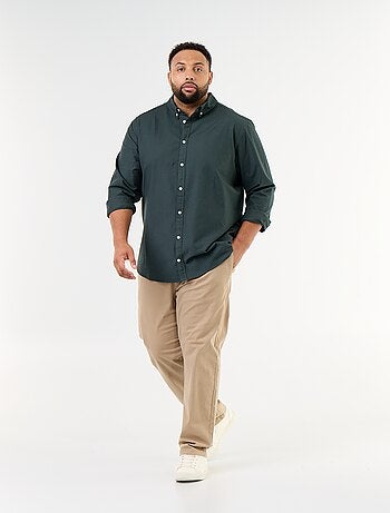 Chemise unie à manches longues