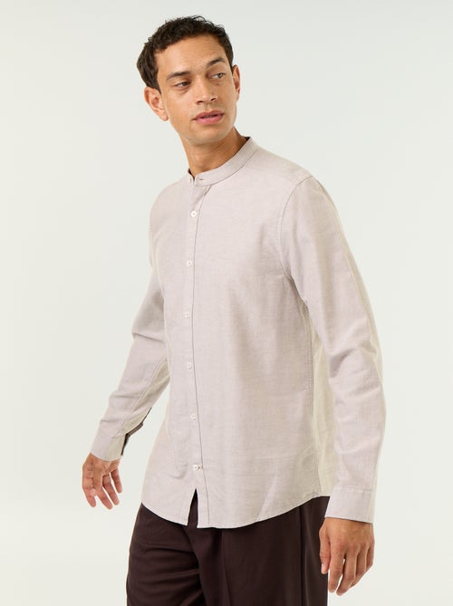 Chemise unie col mao - Kiabi Chemise unie col mao - Kiabi