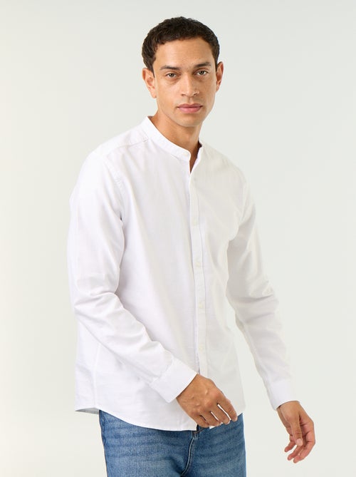 Chemise unie col mao - Kiabi Chemise unie col mao - Kiabi