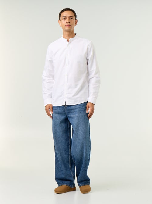 Chemise unie col mao - Kiabi Chemise unie col mao - Kiabi