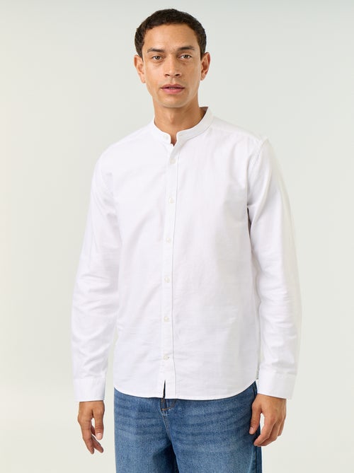 Chemise unie col mao - Kiabi Chemise unie col mao - Kiabi
