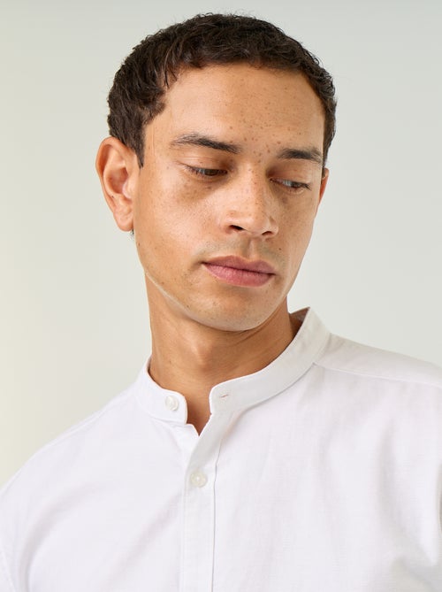 Chemise unie col mao - Kiabi Chemise unie col mao - Kiabi
