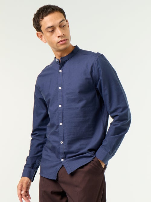 Chemise unie col mao - Kiabi Chemise unie col mao - Kiabi