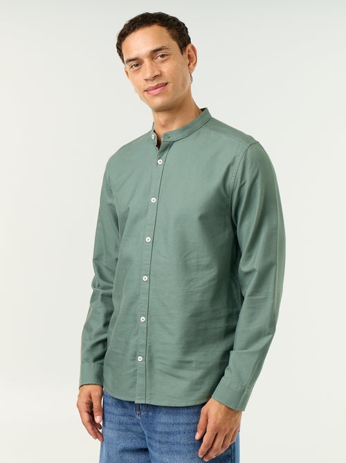 Chemise unie col mao - Kiabi Chemise unie col mao - Kiabi