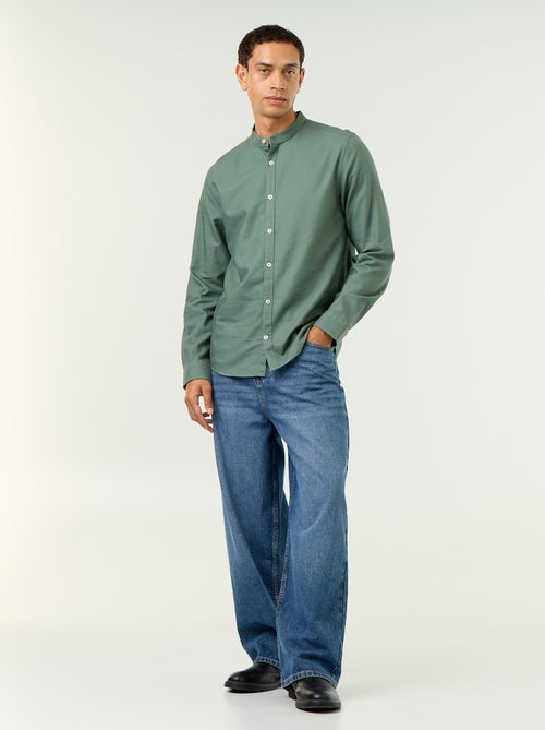 Chemise unie col mao - Kiabi Chemise unie col mao - Kiabi