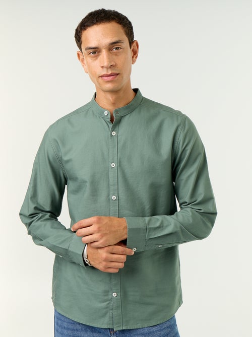 Chemise unie col mao - Kiabi Chemise unie col mao - Kiabi