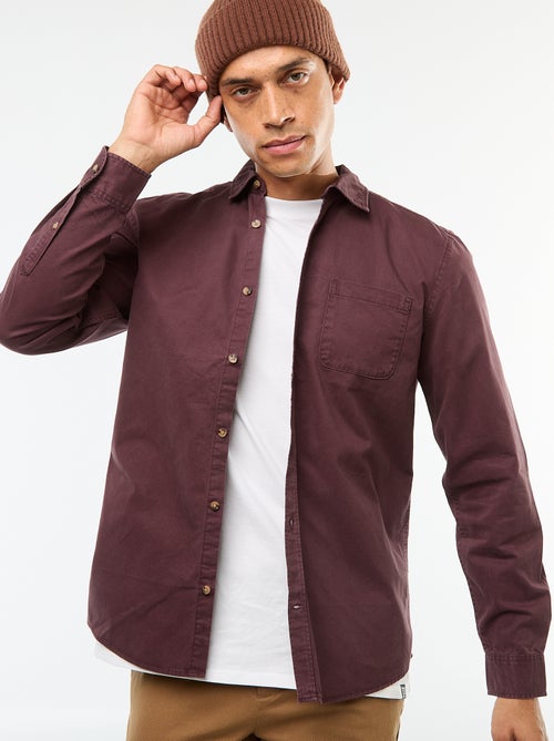 Chemise unie coupe droite / Regular fit - Kiabi