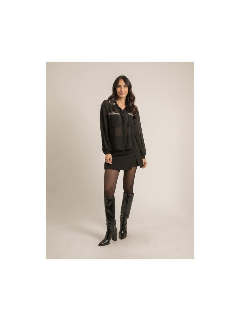 Chemise voile OLLIE Noir - Kiabi