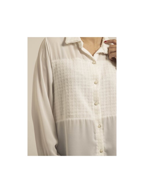 Chemise voile tweed orenza - Kiabi Chemise voile tweed orenza - Kiabi