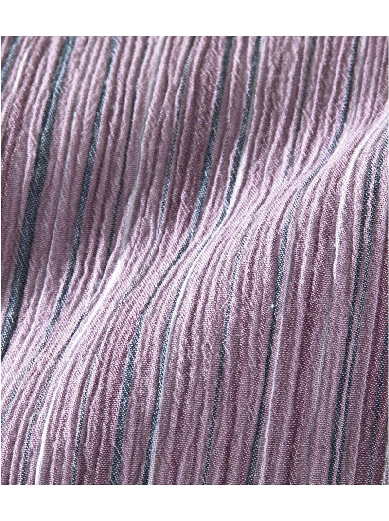 Chemisette en Crépon Palma   - ATLAS FOR MEN Violet - Kiabi