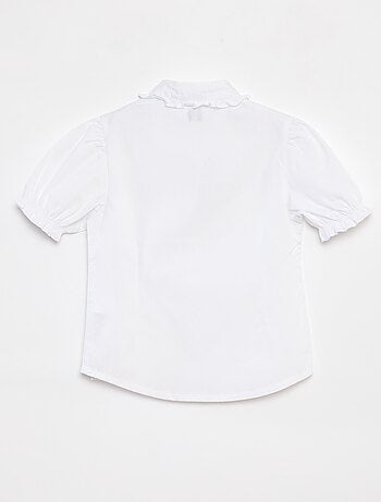 Chemisier à manches courtes avec volants