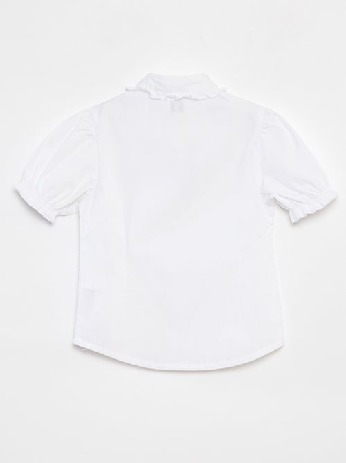 Chemisier à manches courtes avec volants - Kiabi