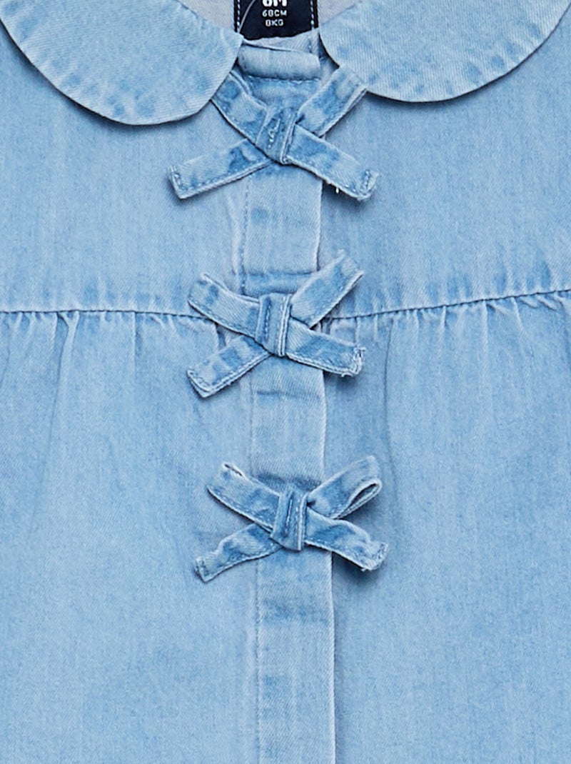 Chemisier à manches longues en denim Bleu - Kiabi