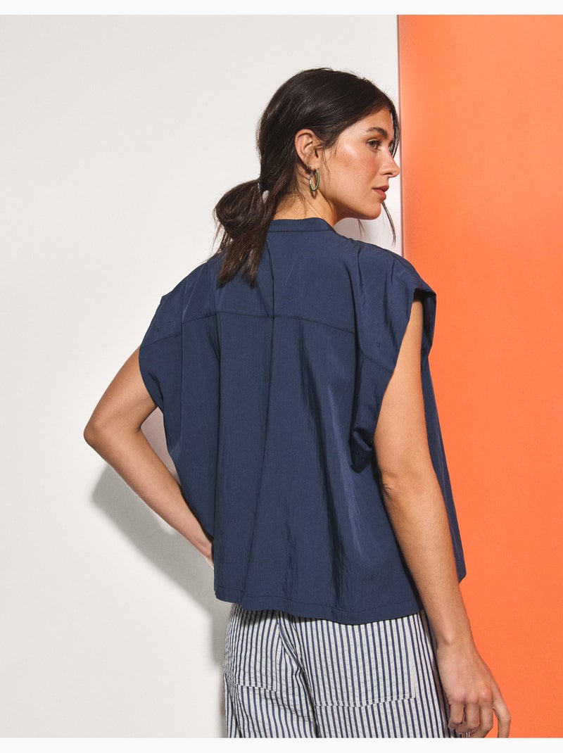 Chemisier avec Lyocell, MO Fashion Bleu - Kiabi