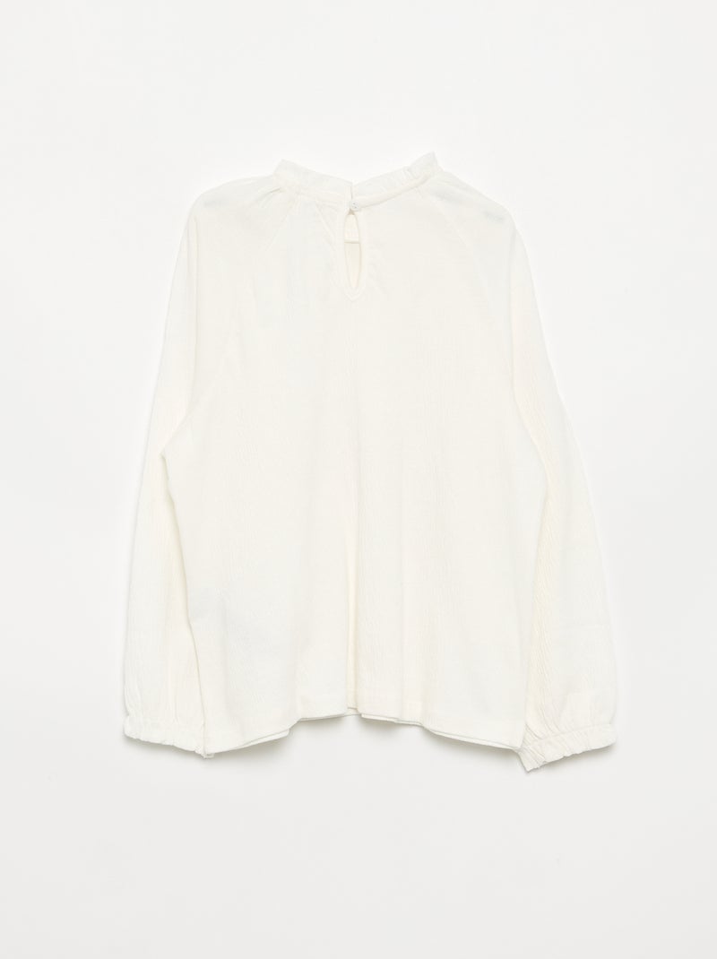 Chemisier effet blouse Blanc - Kiabi