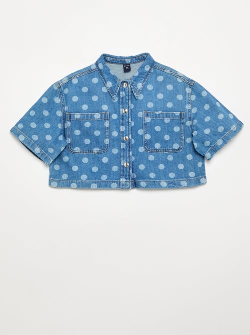 Chemisier en denim à pois - Kiabi Chemisier en denim à pois - Kiabi