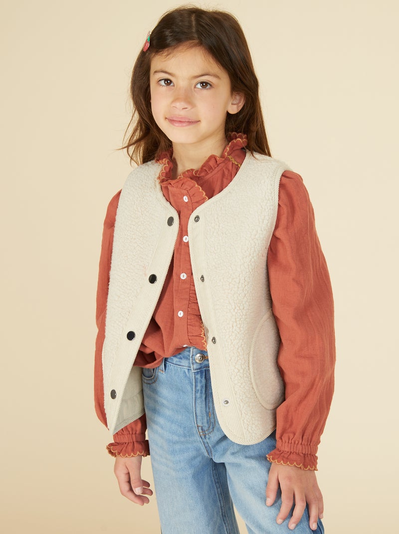 Chemisier en gaze de coton Orange - Kiabi