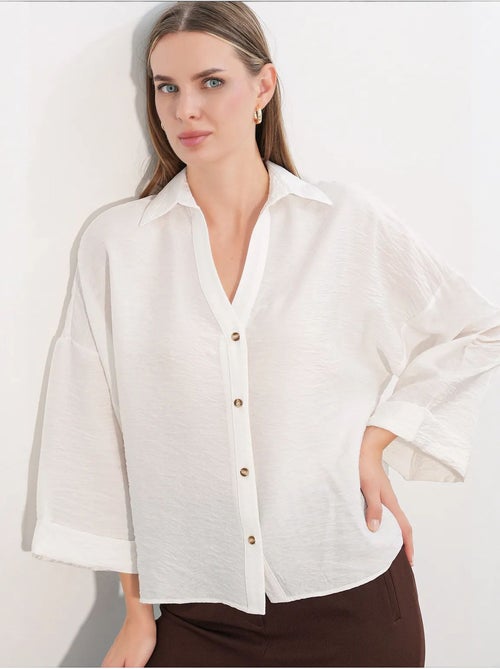 Chemisier femme en viscose et nylon bdart - Kiabi Chemisier femme en viscose et nylon bdart - Kiabi