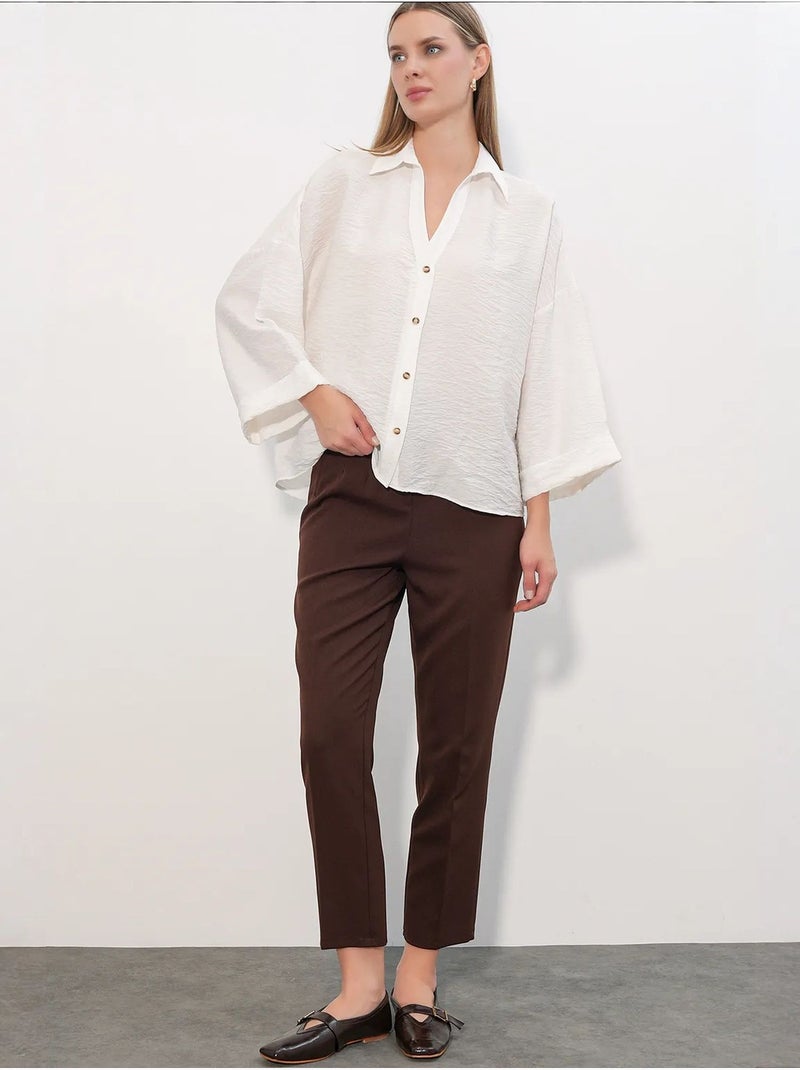 Chemisier femme en viscose et nylon bdart Blanc cassé - Kiabi