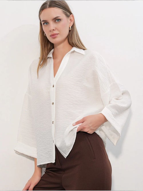 Chemisier femme en viscose et nylon bdart - Kiabi Chemisier femme en viscose et nylon bdart - Kiabi