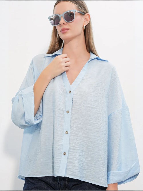 Chemisier femme en viscose et nylon bdart - Kiabi Chemisier femme en viscose et nylon bdart - Kiabi