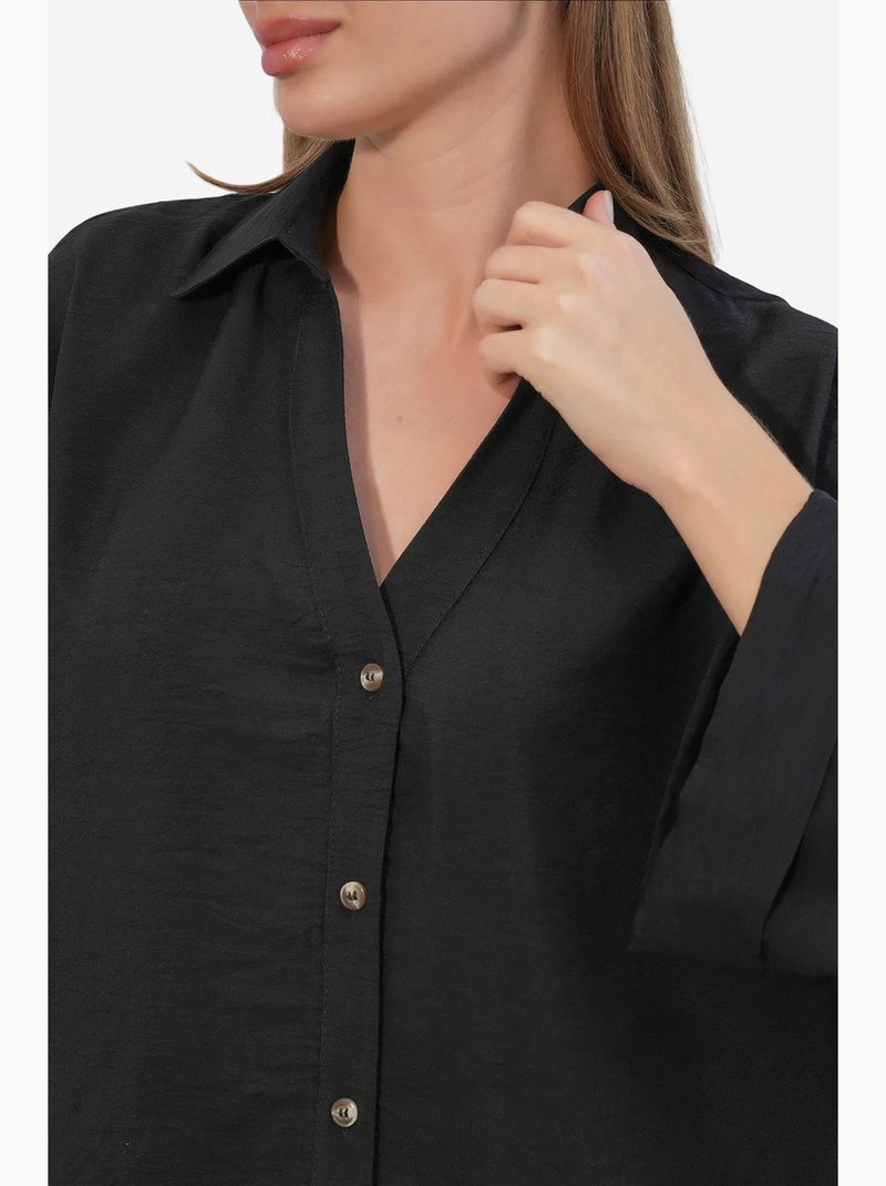 Chemisier femme en viscose et nylon bdart Noir - Kiabi