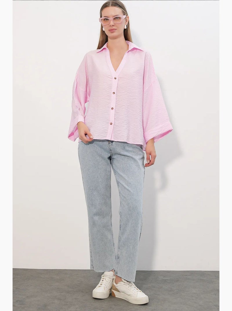Chemisier femme en viscose et nylon bdart Rose clair - Kiabi
