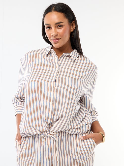 Chemisier fluide à manches longues - Kiabi