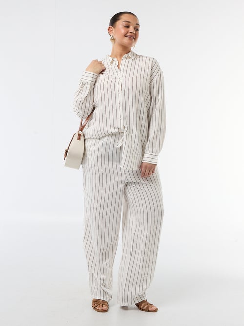 Chemisier fluide à manches longues - Kiabi