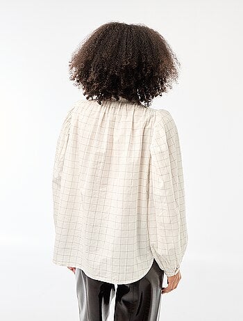 Chemisier fluide imprimé carreaux