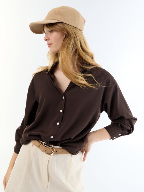 Chemisier fluide uni - Kiabi Chemisier fluide uni - Kiabi